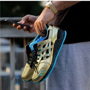 ASICS Gel Lyte III Villa x Wale Gold and Blue Men's Sneakers size 9.5